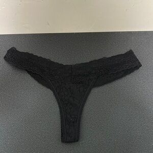 Black Lace Thong Panties